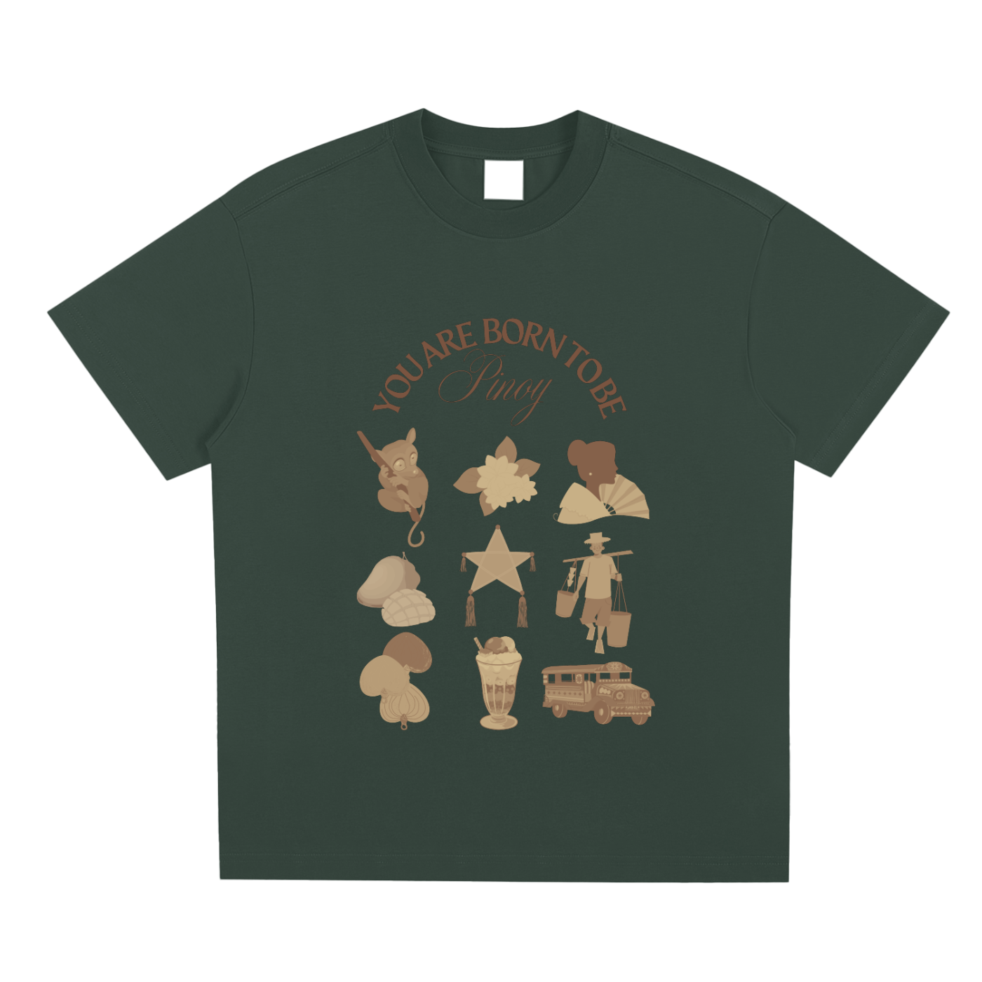 Born To Be Pinoy,Pinoy,Filipino Heritage,Jeepney,Mango,T-Shirt,Tee