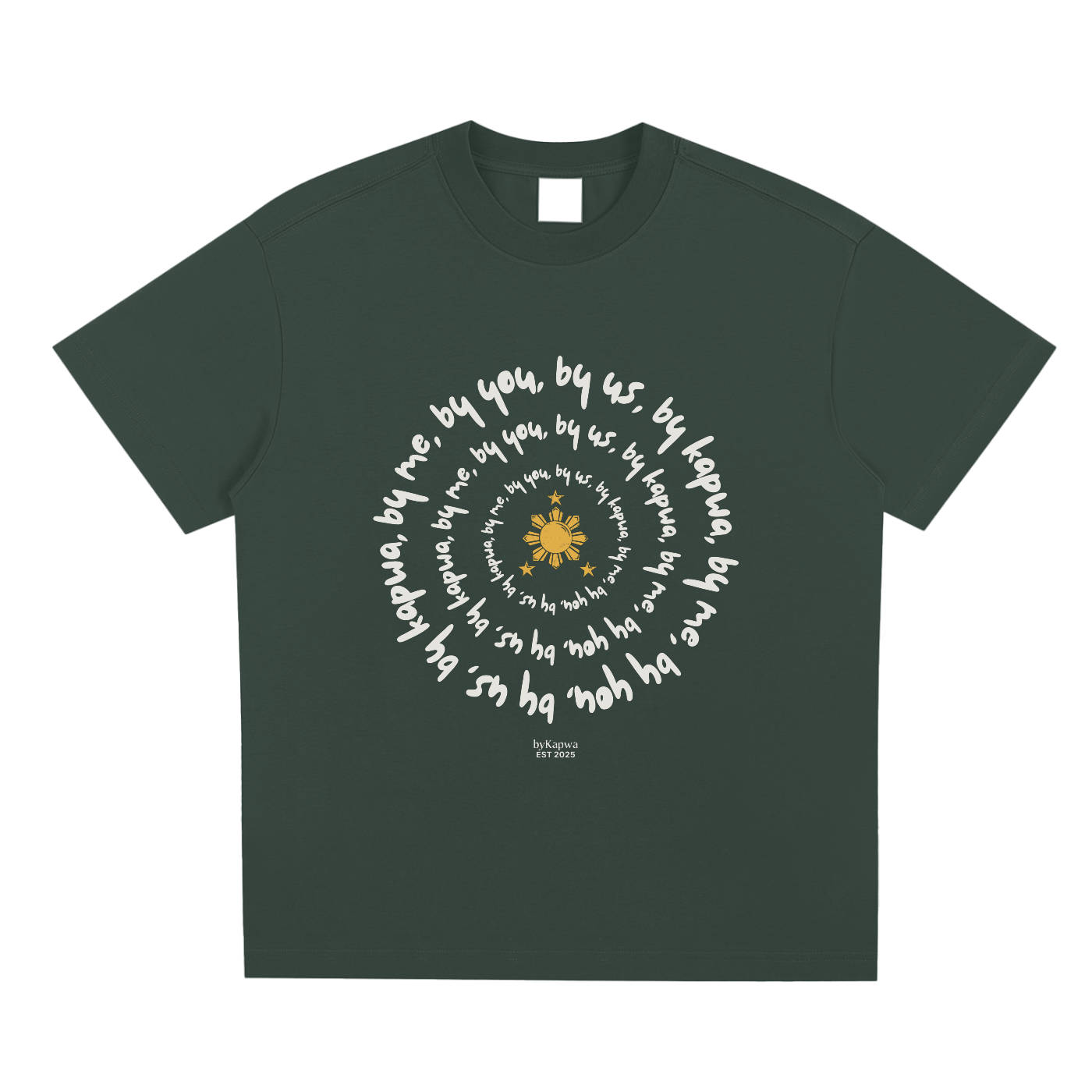 By Me By You By Us By Kapwa,By Kapwa,Kapwa,Filipino Heritage,Filipino,Filipino Sun,T-Shirt,Tee