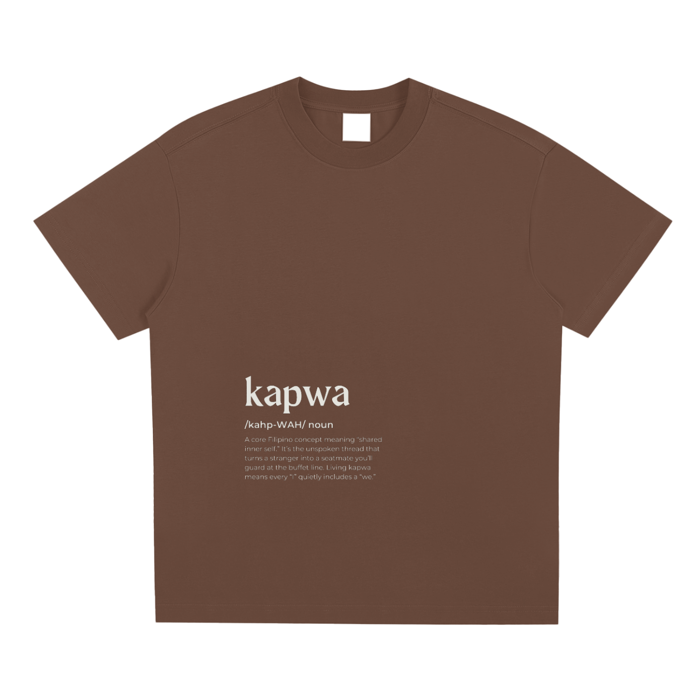 Kapwa,Word Definition,Filipino,T-Shirt,Tee