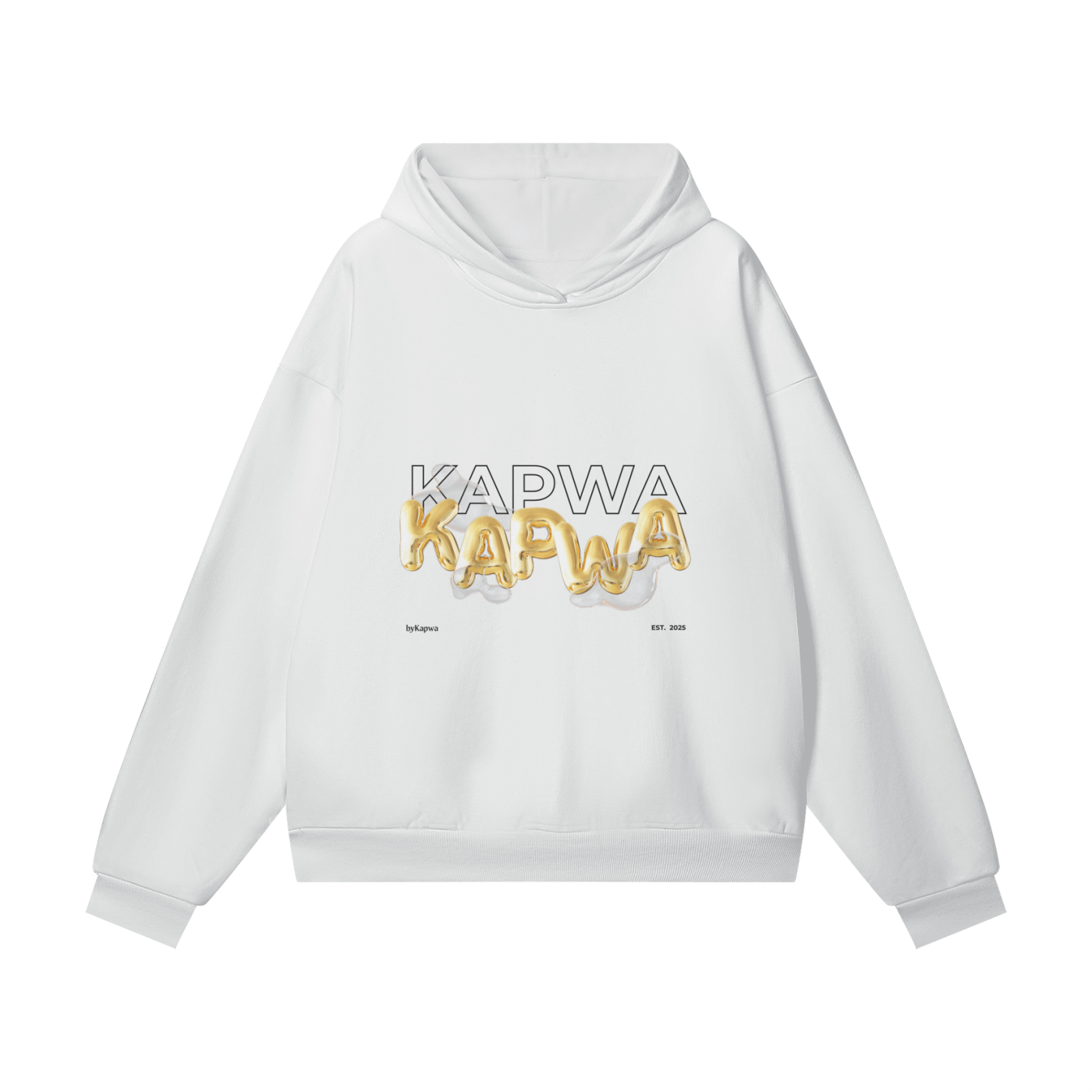 Gold Liquid 3D Kapwa Hoodie - Light