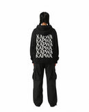 byKapwa Studio | Kapwa Wave Hoodie - Dark | Hoodie Schwarz | Model Frau Rückseite