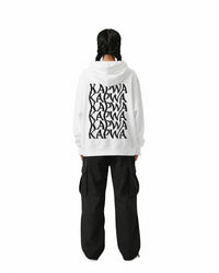 byKapwa Studio | Kapwa Wave Hoodie - Light | Hoodie Weiß | Model Frau Rückseite