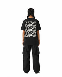 byKapwa Studio | Kapwa Wave Tee - Dark | T-Shirt Schwarz | Model Frau Rückseite