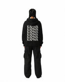 byKapwa Studio | Kapwa Repeat Hoodie - Dark | Hoodie Schwarz | Model Frau Rückseite