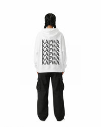 byKapwa Studio | Kapwa Repeat Hoodie - Light | Hoodie Weiß | Model Frau Rückseite