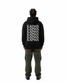 byKapwa Studio | Kapwa Repeat Hoodie - Dark | Hoodie Schwarz | Model Mann Rückseite