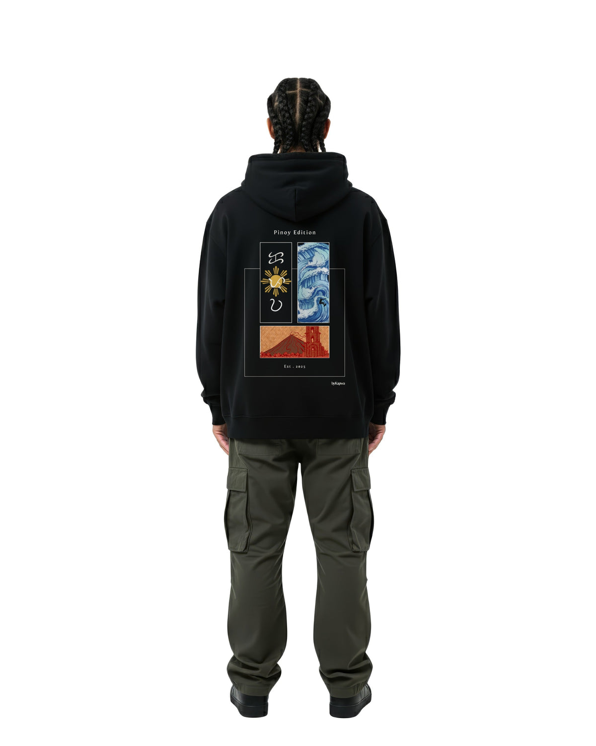 Pinoy Edition,Waves,Mayon Volcano,Filipino,Kapwa,Hoodie