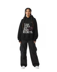 byKapwa Studio | Team Extra Rice Hoodie - Dark | Hoodie Schwarz | Model Frau Vorderseite