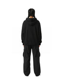 byKapwa Studio | Gold Liquid 3D Kapwa Hoodie - Dark | Hoodie Schwarz | Model Frau Rückseite