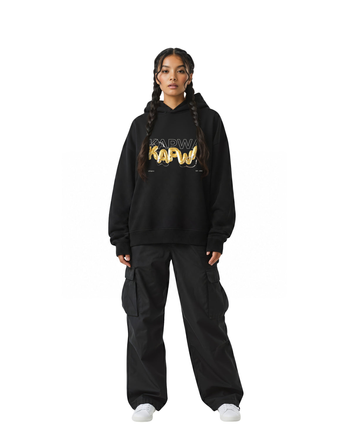 Gold Liquid 3D Kapwa Hoodie - Dark