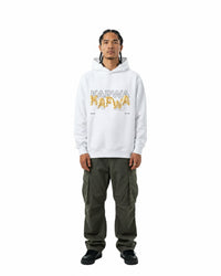 byKapwa Studio | Gold Liquid 3D Kapwa Hoodie - Light | Hoodie Weiß | Model Mann Vorderseite