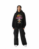 byKapwa Studio | Life’s Better with Halo-Halo Hoodie | Hoodie Schwarz | Model Frau Vorderseite