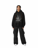byKapwa Studio | Homecoming Hoodie - Dark | Hoodie Schwarz | Model Frau Vorderseite