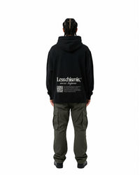 byKapwa Studio | Less Chismis More Kapwa Hoodie - Dark | Hoodie Schwarz | Model Mann Rückseite