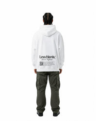 byKapwa Studio | Less Chismis More Kapwa Hoodie - Light | Hoodie Weiß | Model Mann Rückseite