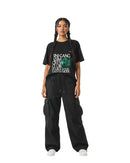 byKapwa Studio | Sinigang Crew Club Tee - Dark | T-Shirt Schwarz | Model Frau Vorderseite