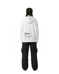 byKapwa Studio | Kapwa Definition Hoodie - Light | Hoodie Weiß | Model Frau Rückseite